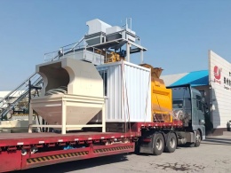 免基礎HZS180型攪拌站 裝車發(fā)貨